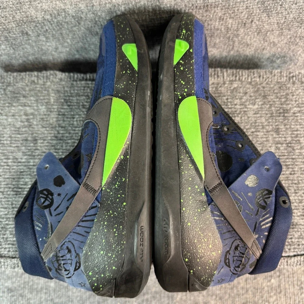 Nike KD 13 Planet of Hoops Navy Blue Neon Green CI9948-400 Mens Basketball 7.5